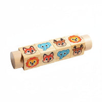 Montessori Rotating Block Toy Early Learning Shape Matching Board Colorful Wooden Matching Blocks Screen-Unrestricted for 1-2 Year Olds