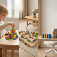 Dominos Set for Kids, Educational Toy for Competition, Patience Training, Primary School Student Birthday Gift, ABS Plastic Odorless
