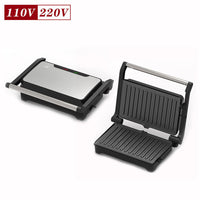 Neutral Color Box Steak Grill and Panini Breakfast Maker with 180-Degree Flat Press, EU Plug