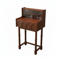 French aesthetic Single-Drawer Dressing Stand Vintage Design Makeup Table Space-Saving Vanity Desk space-efficient Size for Apartment Dwellers, Teenagers, Gift Givers, Small Spaces, Cloakroom, Home