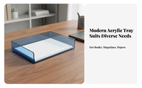 Acrylic Document Sorter Easy Access A4 Document Holder Large Capacity Acrylic Letter Tray for Dorm Room