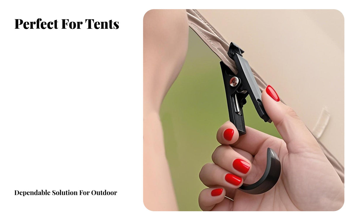 4 Pieces Toothed Clamp with S-S-Shaped Fastener Anti-Slip Toothed Clamp with S-S-Shaped Fastener Multifunctional Camping Accessory for Gardeners, Tent