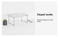 Acrylic Storage Rack Space Saving Desktop File Organizer Layered Design for Home