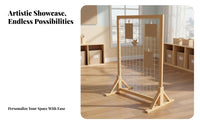 Floor Standing Grid Display Multi-Functional Floor Standing Mesh Display Stand Display Versatile Freestanding Wire Grid Stand for Schools, Classrooms
