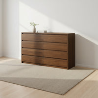 Double Dresser Handleless Chest of Drawers Handle Drawer Cabinet for Bedroom, Living Room