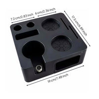 Espresso Pressing Station Multi-Functional Coffee Tamper Stand Universal 51/58mm Espresso Expert Tool Organizer for Baristas