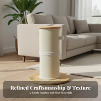 Scratch Resistant Cat Scratching Post Furniture Protection Vertical Cat Scratching Pole Stable Design Sisal Rope Scratcher Post Solid Wood Base for Cats, Kittens, Indoor, Living Room, Home