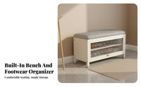 Space-Saving Entryway Shoe Bench Multi-Functional Shoe Storage Cabinet with Seat Large Capacity Sturdy Construction for Apartment Dwellers, Families, Homeowners, Hallway, Bedroom, Living Room, Closet