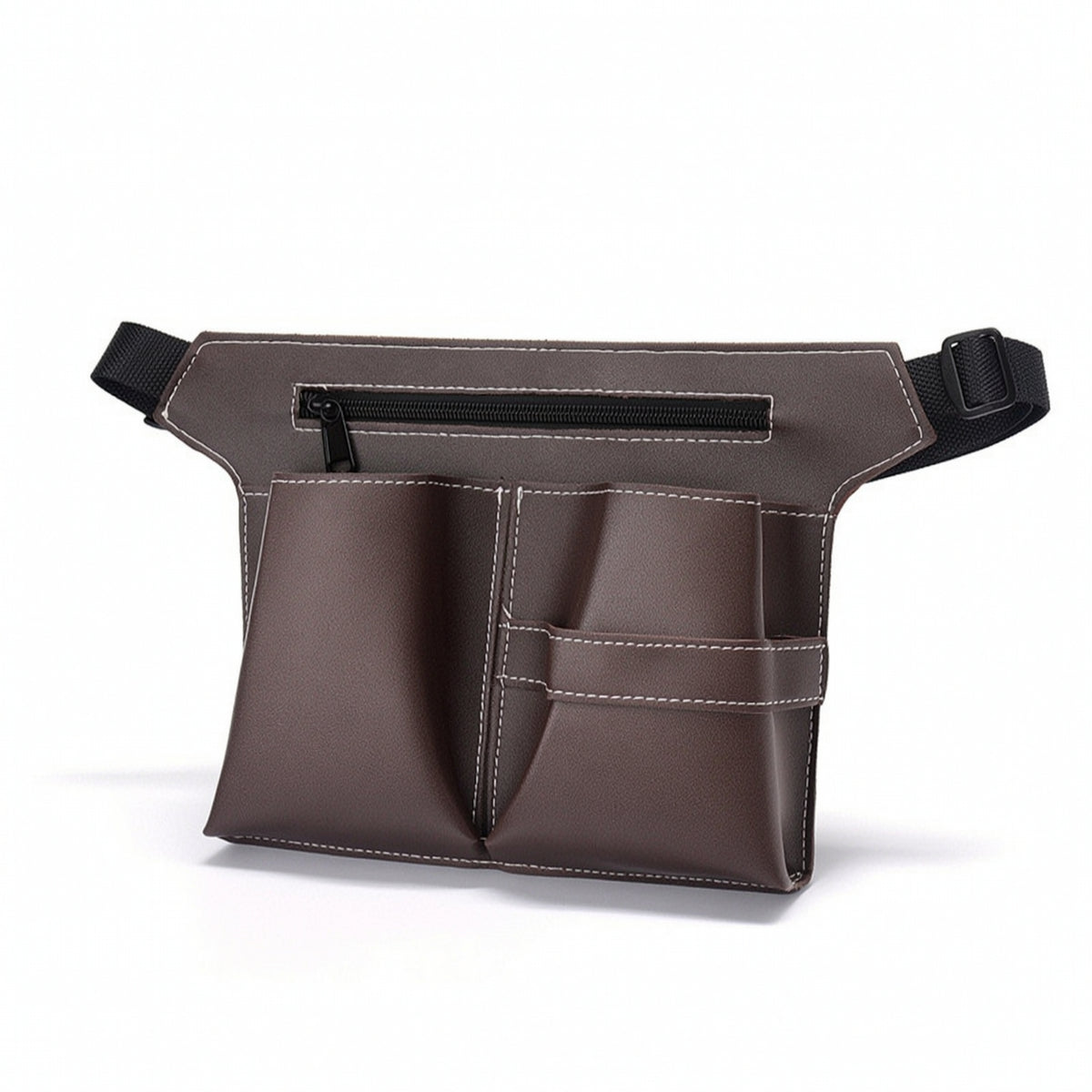 Leather-Like Barber Waist Bag Structured Waist Bag with Adjustable Strap Handsunrestricted Hairdresser Tool Pouch Easy to Clean for Hairdressers, Barbershop