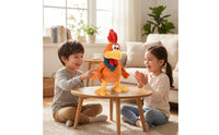 Chicken Toy with Bandana Electric Stuffed Chicken Interactive Cartoon-Style for Children, Playroom, Birthday Party