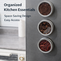 Metal Rectangular Countertop and Foil Storage, Refrigerator Organizer and Fridge Side Rack, Stable with Anti-Tip Design