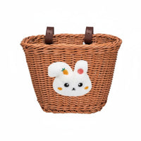 Handwoven Cartoon Soft Basket Cute Design Woven Cycle Basket Easy to Install Long-Lasting for Balance Bike Riding
