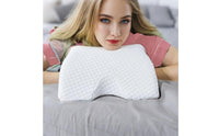 Slow Rebound Arched Arm Pillow Breathable Textile Tunnel Memory Foam Pillow Skin-Friendly Sleeping Aid Removable Washable Cover for Lounging