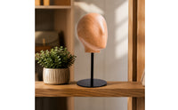Fiberglass Mannequin Head Stand Tabletop Mannequin Head with Metal Base Long-Lasting Hat Display Stand Stable for Hair Stylists, Dressing Rooms