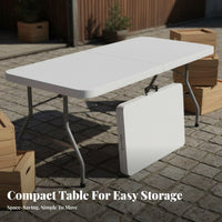 Folding Table Foldable Design Rectangular Table Easy Storage for Street Vendors, Homeowners