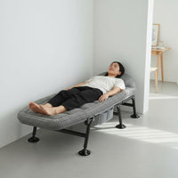 Single Folding Cot Foldable Portable Guest Bed No Assembly Required Padded Recliner Bed for Balcony, Hospital, Camping