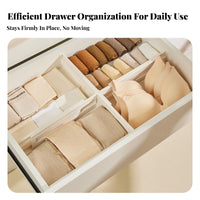 Flexible Combination Adjustable Drawer Divider Easy Installation Expandable Drawer Separator Multipurpose for Adults, Bedroom, Kitchen