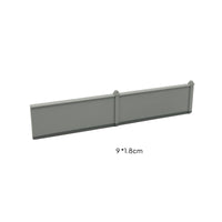 Fence Wall Panel Gray Fences Miniature for Rail Yard