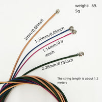 4-String Electric Bass Guitar Strings, Steel, Multicolor, Individually Packaged