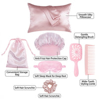 Massage Comb and Sleep Accessories, 7 Piece Set with Light Blocking for Nighttime Routine for Sensitive Sleepers