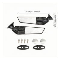 Streamlined Motorcycle Rearview Mirrors Sport Style Aerodynamic Motorcycle Mirrors Sporty Slim for Riders, Motorcycles