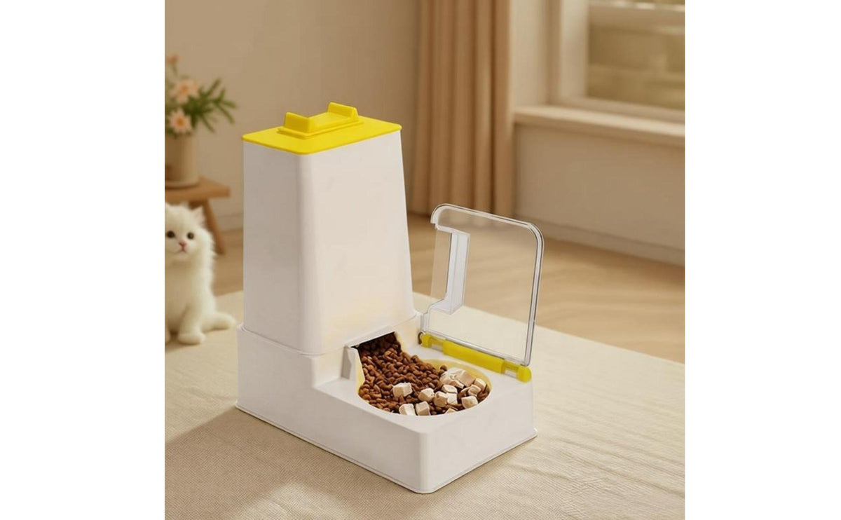 Bowl Feeder Pet Feeder Meal Preserver Food Storage Automatic Pet Bowl for Cats, Indoors