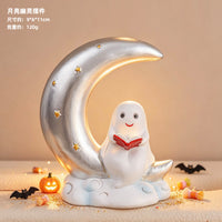 Halloween Resin Ghost Pumpkin Decoration for Home Tabletop
