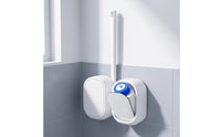 Disposable Toilet Brush Wall-Mounted Toilet Wand with Disposable Refills Refill Pads Hygienic Replacement Heads Single-Use