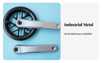 140mm Kids Bike Crankset Easy Installation 32 Tooth Chainwheel Set Single Chainring Crankset Rustproof for Young Cyclists