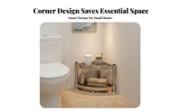 Floor-Standing Freestanding Corner Rack Space-Saving Slim Storage Single Unit Rust-Proof Bathroom Furniture Waterproof for Apartment Dwellers, Homeowners, Families, Restroom, Small Areas, Laundry Room, Balcony