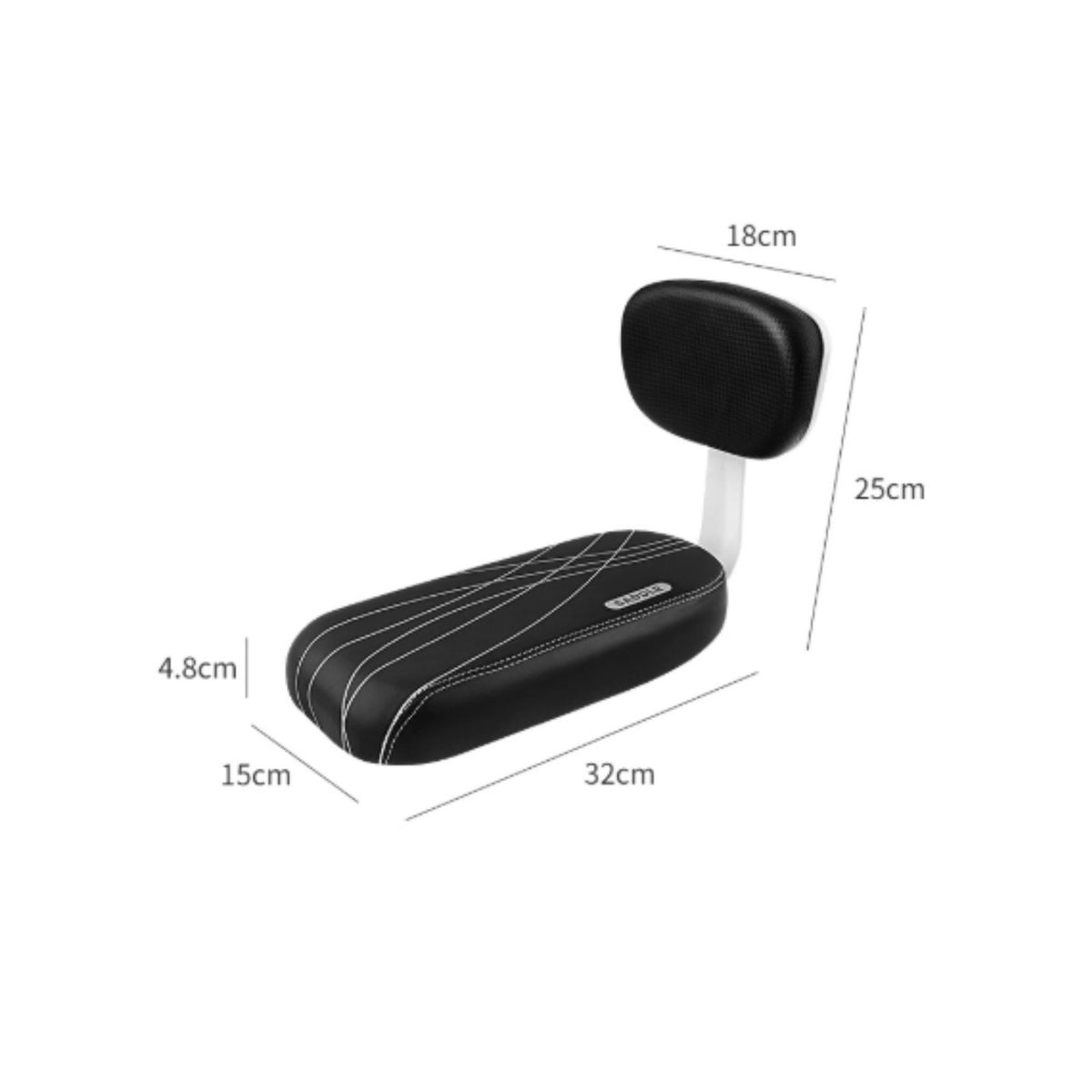 Comfortable Cycle Rear Seat with Backrest Universal Fit Child Bike Seat Long-Lasting for Children