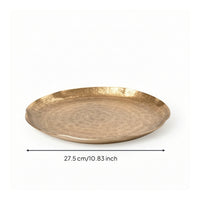 Tray with Hammered Surface Low-Profile Oval Serving Tray Lightweight for Home Decor