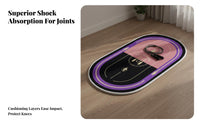 Noise Reducing Jump Rope Mat Protects Floors Skipping Mat Thickened Non-Slip Fitness Pad Multi-Functional for Home Gym, Apartment