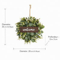 Artificial Eucalyptus Wreath, Christmas Wreath for Entry, Green Wall Decoration, Thanksgiving Party