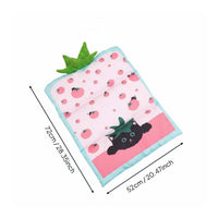Pet Cooling Mat Waterproof Cartoon Cat Cooling Pad Breathable Textile Seasonal Pet Bed for Dogs, Indoor