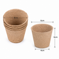 Seedling pots 6cm pulp paper 90-piece set for direct planting biodegradable seedling pots for home gardening