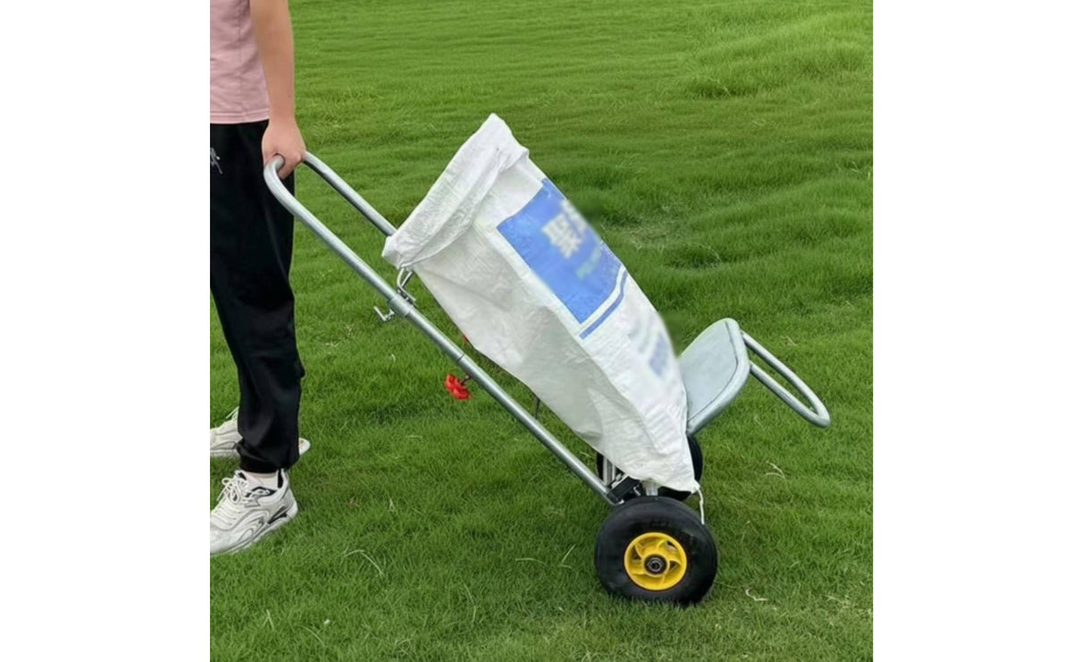 Bag Filling Cart Sturdy Frame Sack Loading Cart Heavy Duty Bag Holder Trolley for Farmers, Warehouse Workers, Farm, Yard