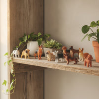 12 Pieces Painted Miniature Dog Figurines Compact Dog Figure Lovely Toy Dogs Active for Desk Decor, Diorama