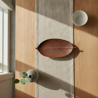 Leaf-Shaped Tray Grain Walnut Wood Tray Organic Wooden Platter for Hosts, Homeowners, Dining Table, Sideboard, Living Room
