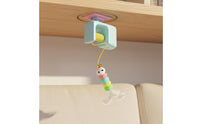 Self Entertaining Hanging Cat Bouncing Ball Chew Resistant Automatic Hanging Cat Teaser Stimulates Instinct Electric Feather Toy Long-Lasting Design for Indoor Cats, Kittens