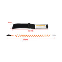 Coiled Wave Leash Heavy-Duty Surfboard Leash with Ankle Cuff Leg Rope Flexible Sturdy for Surfers, Surfing, Bodyboarding
