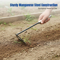 Iron Alloy Hollow Hoe, Handheld Weeder Rake, Hardened Garden Tool for Farm, Home, Planting, Soil Loosening