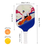 Fiberglass Pickleball Paddle Set with PP Honeycomb Core and UV Printing