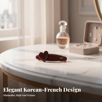 Red Heart Hair Barrette Korean Design Heart Hair Barrette Side Bangs Barrette Valentine's Day Themed Fashionable for Women