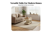 Foldable 3-Tier Rolling End Table Height Adjustable Mobile Furniture Space-Saving Storage Trolley Multi-Purpose Use for Small Apartment Dwellers, Home Organizers, Homeowners, Living Room, Bedroom, Office, Kitchen
