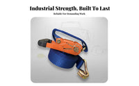High Break Strength Cargo Strap with Double J Hooks Wear-Resistant Heavy Duty Ratchet Strap Long-Lasting for Movers, Trailers, Warehouses