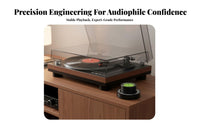 Record Weight with Bubble Level RPM Verifier Speed Measurement LP Disc Stabilizer Vibration Reduction Record Weight Stabilizer for Audiophiles