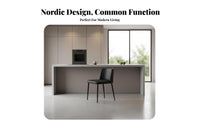 Nordic Aesthetic Upholstered Shell Chair Modern Design Home Seating Minimalist design Ergonomic spinerest for Apartment Dwellers, Interior Designers, Homeowners, Dining Room, Kitchen, study alcove, Waiting Area