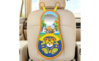 Toy with Mirror Interactive Steering Wheel Toy Soft for Infants, Young Children, Travel, Pram