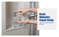 Nordic Style Lotion Dispenser Bottle, Press Pump, Transparent, Premium Design, Ideal for Bathroom, Hotel, Restaurant